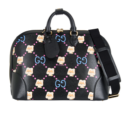Pikarar Kawaii Duffle Bag, Leather, Blk/Multi, D040037592, S/DB/LT, 4*